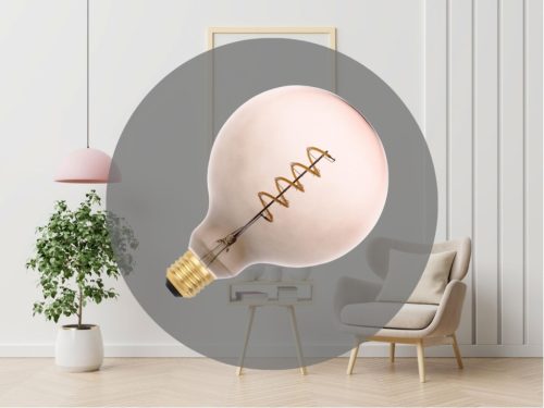 LED filament izzó spirál 4W E27 2000K extra meleg fehér Ø125x172mm - ZSF123