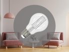LED filament izzó 9W E27 3000K meleg fehér üveg ZWF102