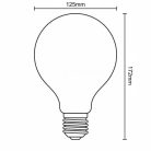 LED filament izzó 13W E27 1520lm 3000K meleg fehér Ø125x172 - ZWF105
