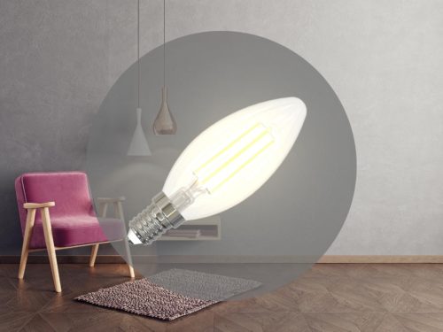 LED filament izzó 4,5W E14 4000K semleges fehér üveg ZWF106