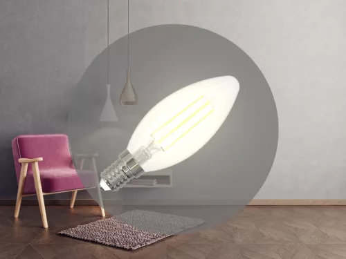 LED filament izzó 7,5W E27 4000K semleges fehér üveg ZWF201