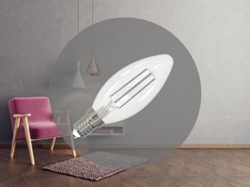 LED filament izzó 4,5W E14 4000K semleges fehér üveg ZWF206