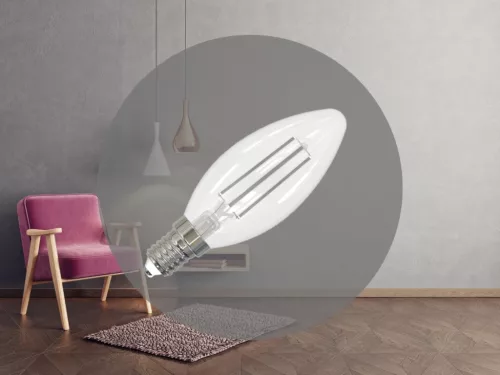 LED filament izzó 4,5W E14 4000K semleges fehér üveg ZWF206